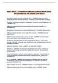 POST INSTALLED ADHESIVE ANCHOR CERTIFICATION EXAM WITH COMPLETE SOLUTIONS 2026-2027&excl;&excl;