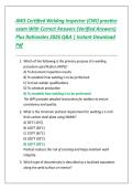 Exam &lpar;elaborations&rpar; AWS Certified Welding Inspector &lpar;CWI&rpar; practice  