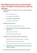 WGU D668 Elementary Literacy Curriculum 2026 &vert;  Lessons 1 & 2 Q&A &vert; Proven Exam Prep &vert; 100&percnt; Pass  Guarantee