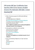 Exam &lpar;elaborations&rpar; EPA Section 608 Type I Certification  