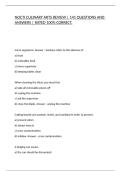 NOCTI CULINARY ARTS REVIEW &vert; 141 QUESTIONS AND ANSWERS &vert; RATED 100&percnt; CORRECT&period;