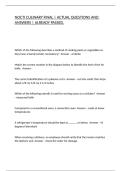 NOCTI CULINARY FINAL &vert; ACTUAL QUESTIONS AND ANSWERS &vert; ALREADY PASSED&period;