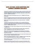 AUTO 125 FINAL EXAM QUESTIONS AND CORRECT ANSWERS 2026-2027&excl;&excl;