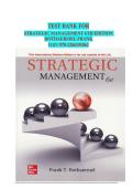 Test Bank Strategic Management Concepts ISE Frank Rothaermel All Chapters MCQs with Answers Verified A&plus; Exam Pack