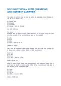 NYC ELECTRICIAN EXAM QUESTIONS AND CORRECT ANSWERS