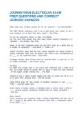 JOURNEYMAN ELECTRICIAN EXAM PREP QUESTIONS AND CORRECT VERIFIED ANSWERS