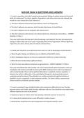 NUR 405 EXAM 1 QUESTIONS AND ANSWERS
