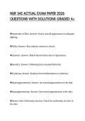 NUR 342 ACTUAL EXAM PAPER 2026 QUESTIONS WITH SOLUTIONS GRADED A&plus;