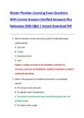 Master Plumber Licensing Exam Questions  With Correct Answers &lpar;Verified Answers&rpar; Plus  Rationales 2026 Q&A &vert; Instant Download Pdf 