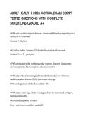 ADULT HEALTH II 2026 ACTUAL EXAM SCRIPT TESTED QUESTIONS WITH COMPLETE SOLUTIONS GRADED A&plus;