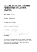ADULT HEALTH II 2026 FINAL ASSESSMENT TESTED CONTENT WITH ACCURATE SOLUTIONS