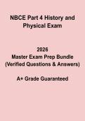 NBCE Part 4 History and Physical Exam 2026 &ndash; Chiropractic Clinical Assessment Practice Guide