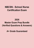 NBCSN School Nurse Certification Exam 2026 &ndash; Practice Test & Study Guide