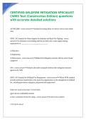 CERTIFIED WILDFIRE MITIGATION SPECIALIST CWMS Test &lpar;Construction Edition&rpar; questions with accurate detailed solutions 
