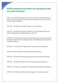 NFPA standards and other test questions with accurate solutions