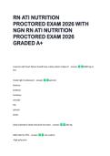 RN ATI NUTRITION  PROCTORED EXAM 2026 WITH  NGN RN ATI NUTRITION  PROCTORED EXAM 2026  GRADED A&plus; 