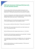 DOD Cyber Awareness Challenge 2026 Exam with accurate detailed solutions