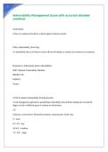 Vulnerability Management Exam with accurate detailed solutions