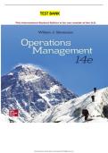 Operations Management &lpar;14th Edition&rpar; by William J&period; Stevenson &ndash; Test Bank &vert; Exam-Ready Questions with Complete Chapter Coverage &vert; ISBN 9781260238891