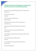 WGU D313 Anatomy & Physiology 2 Practice Test questions with accurate detailed solutions