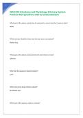 WGU D313 Anatomy and Physiology 2 Urinary System Practice Test questions with accurate solutions 