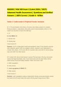 NSG500 &sol; NSG 500 Exam 2&colon; Advanced Health Assessment 2026&sol;2027 &vert; Questions & Verified Answers &vert; 100&percnt; Correct &vert; Grade A &vert; Pass Guaranteed - A&plus; Graded