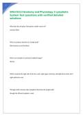 WGU D313 Anatomy and Physiology 2 Lymphatic System Test questions with verified detailed solutions 