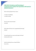 WGU D313 Anatomy and Physiology 2 Cardiovascular System Test questions with precise detailed answers 