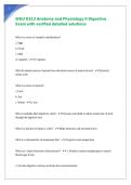 WGU D313 Anatomy and Physiology II Digestive Exam with verified detailed solutions