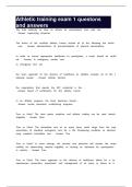 Athletic training exam 1 questions and answers
