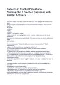 Success in Practical&sol;Vocational Nursing Chp 6 Practice Questions with Correct Answers