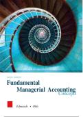 Fundamental Managerial Accounting Concepts &lpar;9th Edition&rpar; by Thomas Edmonds &ndash; Test Bank &vert; Exam-Ready Questions with Complete Chapter Coverage
