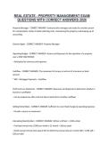 REAL ESTATE - PROPERTY MANAGEMENT EXAM QUESTIONS WITH CORRECT ANSWERS 2026