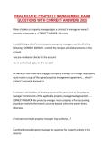 REAL ESTATE&colon; PROPERTY MANAGEMENT EXAM QUESTIONS WITH CORRECT ANSWERS 2026
