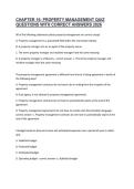Real Estate Property Management Exam Questions with 100&percnt; Correct Answers &vert; Guaranteed Pass &vert; Latest Version &lpar;2026&rpar; Expert Verified