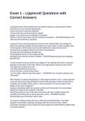 Exam 1 &ndash; Lippincott Questions with Correct Answers
