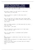 Athletic Training Exam 1 &lpar;Chps 1&comma;2&comma;&3&rpar; Questions and Answers