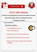 ATLS 10th  Edition Post   Test   Actual   Questions   &   Answers   &lpar; Verified  Answers&rpar;  2026  &sol; 2027  Update&comma; 100&percnt; Guaranteed Score Pass &vert;&vert;Complete   A&plus;   Guide 