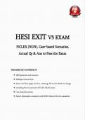 HESI Exit V5 Exam &lpar;NCLEX NGN‑Style & Case Scenarios&rpar; &ndash; 160 Verified Qs & Answers &vert; Pass Guarantee