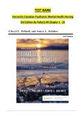 TEST BANK  Varcarolis Canadian Psychiatric Mental Health Nursing  3rd Edition By Pollard All Chapter 1 - 35 