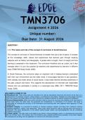TMN3706 Assignment 4 &lpar;ANSWERS&rpar; 2026 - DISTINCTION GUARANTEED