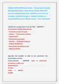 USACE 2026 QCM Study Guide &ndash; Construction Quality  Management Exam &vert;&vert; Most Recent Exam 2026-2027  Actual Complete Real Exam Questions And Correct  Answers  &lpar;Verified Answers&rpar;  Already Graded A&plus; &vert;  Guaranteed Success&excl;&excl; Newest Exam &vert; Just  Released&excl;&excl; 
