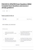 PMK-EE E4 UPDATED Exam Questions &lpar;2026&rpar; Complete Exam Questions and Answers &vert; already graded A&plus;
