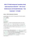 WGU C779 Web Development Foundations Study Guide Actual Exam 2026&sol;2027 &ndash; 100&percnt; Correct Verified Answers with Detailed Rationales &ndash; Pass Guaranteed &ndash; A&plus; Graded