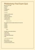 Phlebotomy Final Exam Quiz 2025&sol;2026