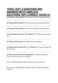 TESOL TEST 3 QUESTIONS AND ANSWERS WITH COMPLETE SOLUTIONS 100&percnt; CORRECT RATED A&plus;