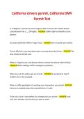 California drivers permit&comma; California DMV  Permit Test 