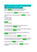 California Notary Public Practice Exam  2025 Questions & Answers  