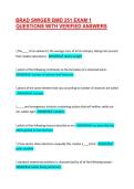 BRAD SWIGER BMD 251 EXAM 1 QUESTIONS WITH VERIFIED ANSWERS
