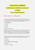 FITZ Exit Exam 2026&sol;2027 &vert; Nurse Practitioner Board Review &vert; 150 MCQs with Verified Answers &vert; 100&percnt; Correct &vert; A&plus; Graded &vert; Pass Guaranteed